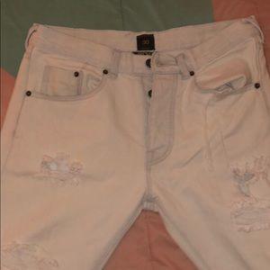 10 deep white denim jeans